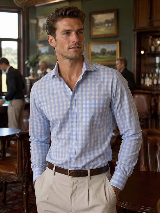 Peter Millar Other - Peter Millar Blue and Light Pink Gingham Button-Down Shirt Size Extra Large